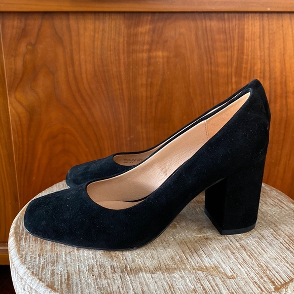 Anthropologie Black Block Heels - Picture 1 of 5